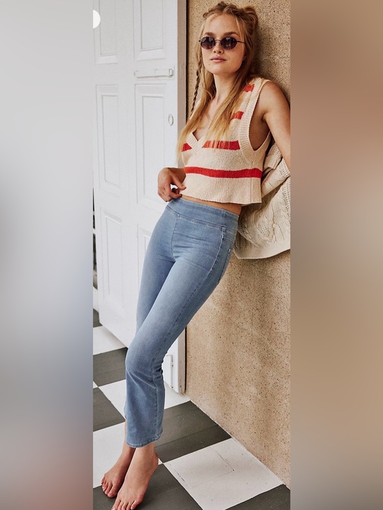 We The Free Denim - Free People We The Free In My Feelings Crop Boot Flare Jeans Women's Size Small